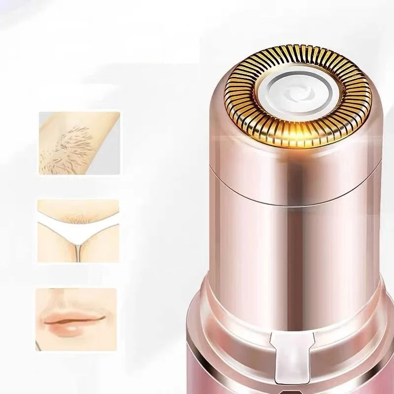 Effortless Beauty on the Go: Rechargeable Lipstick-Style Electric Shaver for Painless Facial and Leg Hair Removal